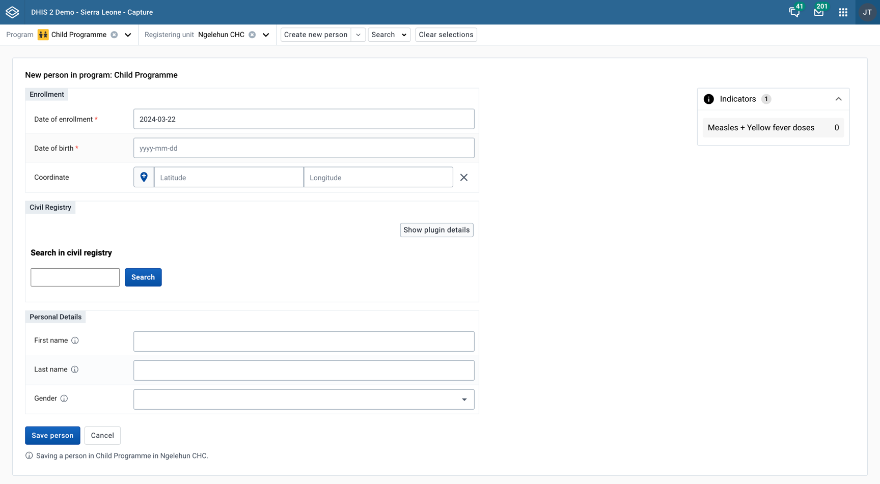 Capture form with plugins