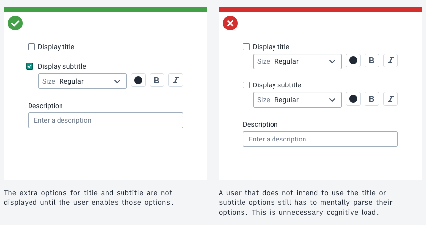 example of progressive disclosure